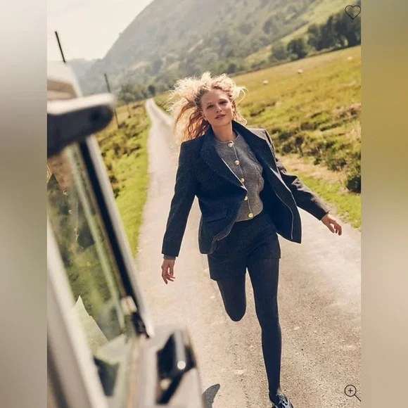 J.Crew Cable-knit cardigan sweater in burgundy - Picture 7 of 11